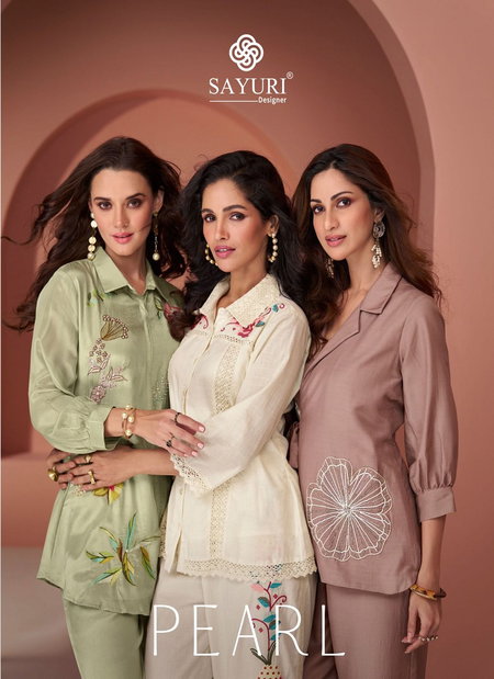 Pearl By Sayuri Pure Silk Western Cord Set Suppliers In India